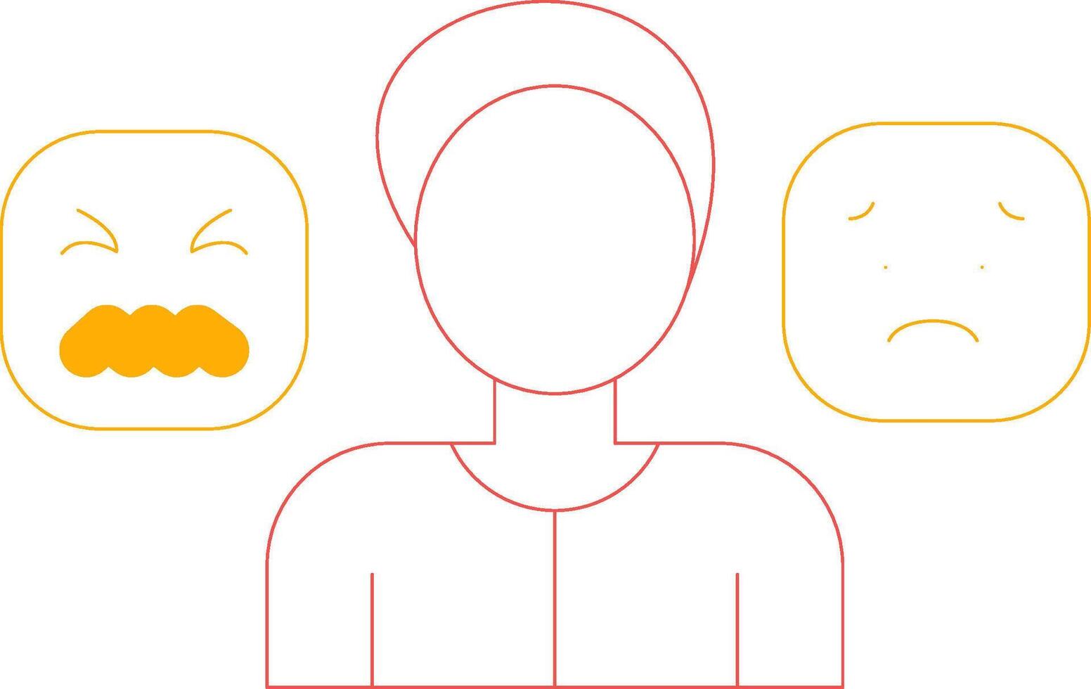 Using Emotions Creative Icon Design vector