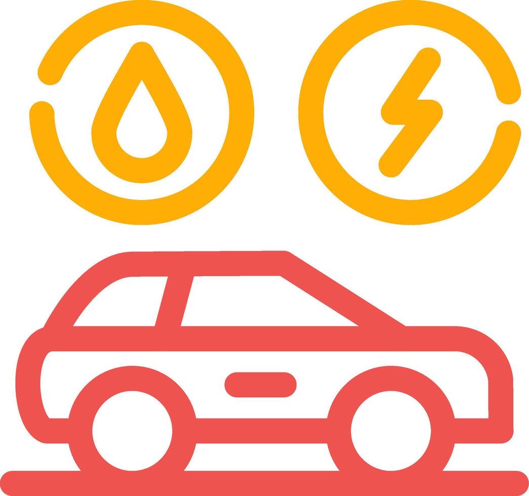 Hybrid Vehicle Creative Icon Design vector