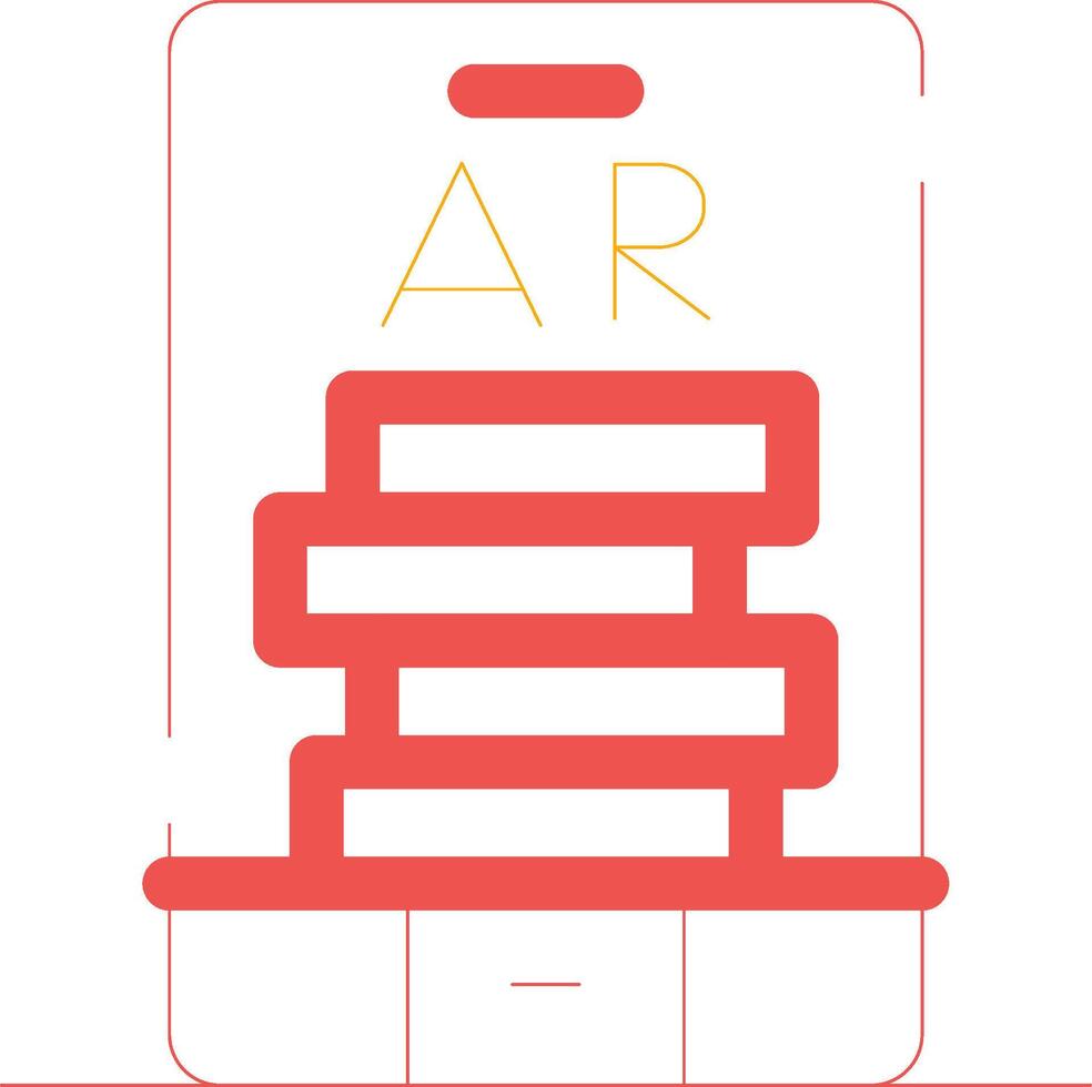 Ar Tumbling Blocks Creative Icon Design vector