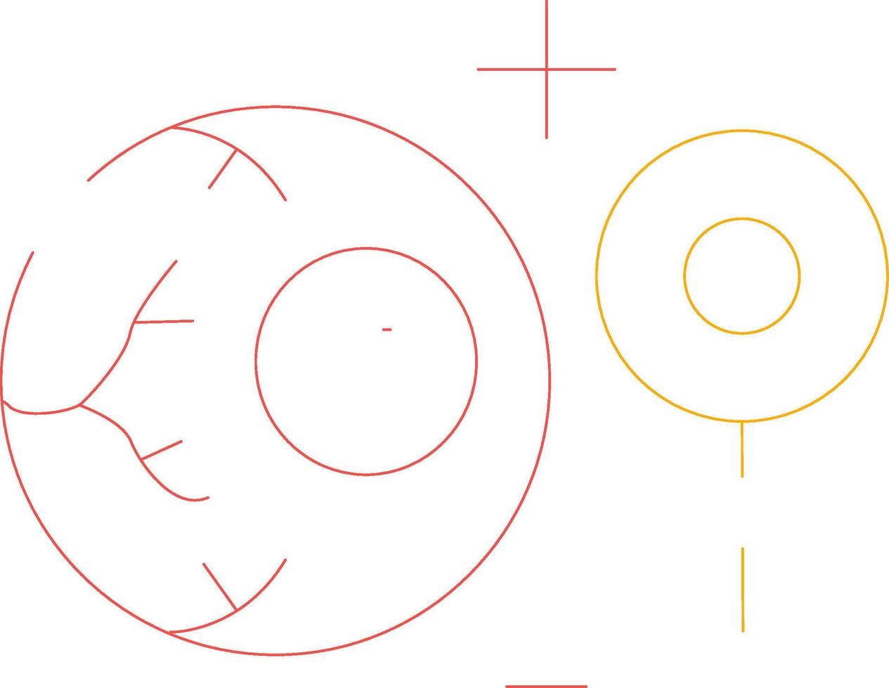 Manual Eye Examination Creative Icon Design vector