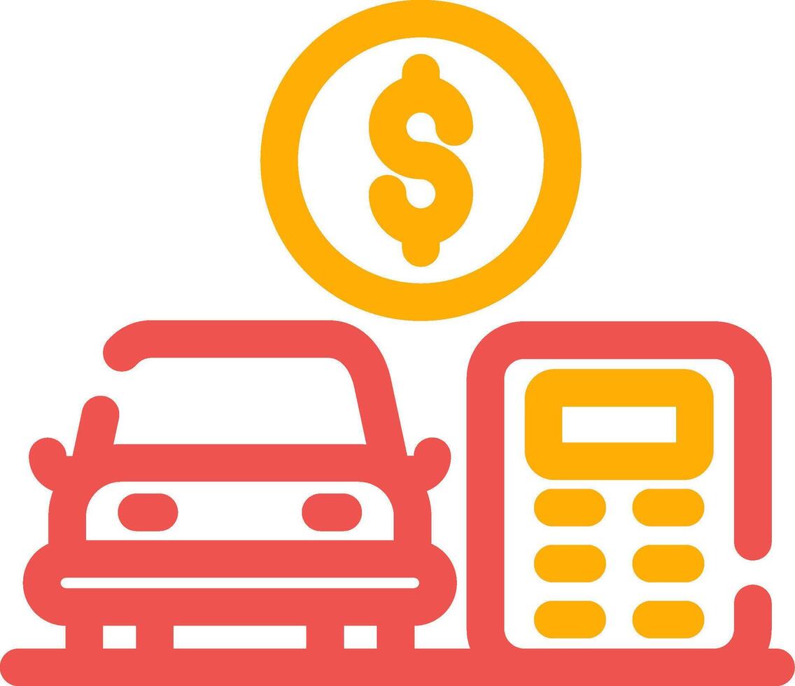 Car Loan Calculator Creative Icon Design vector