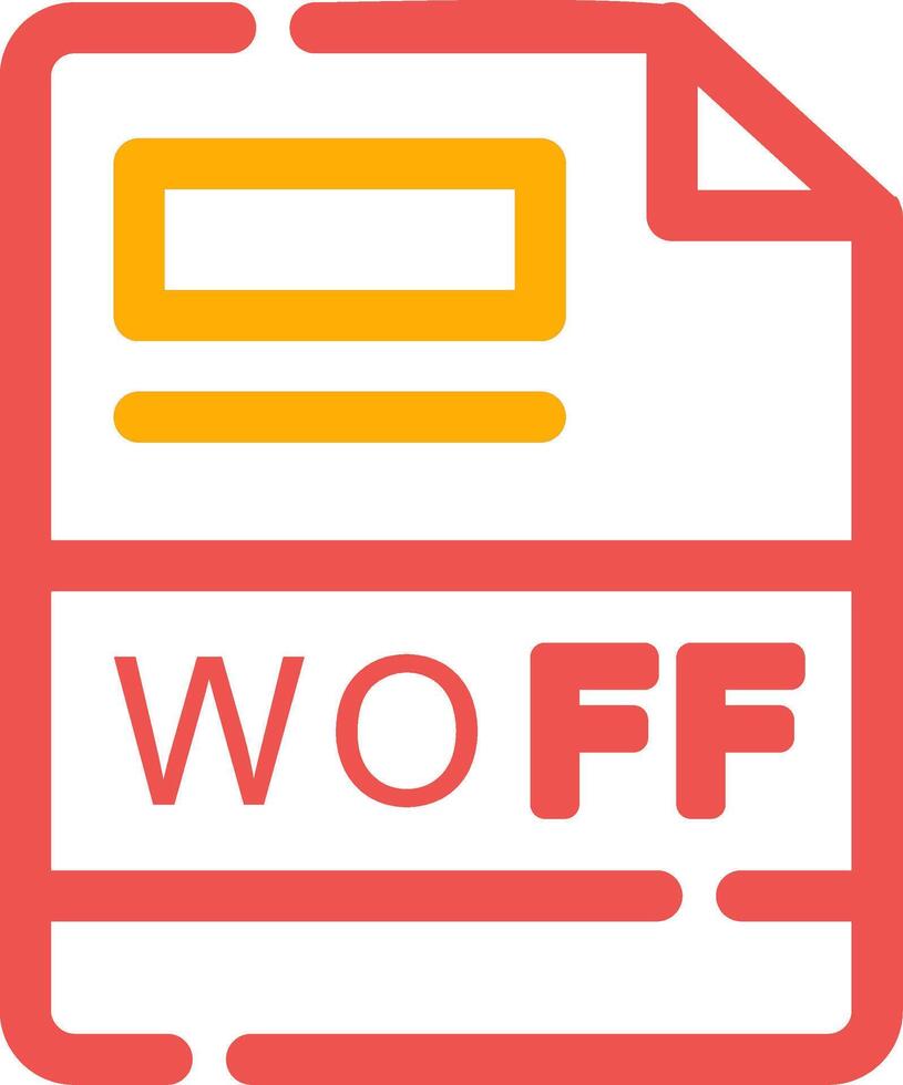 WOFF Creative Icon Design vector