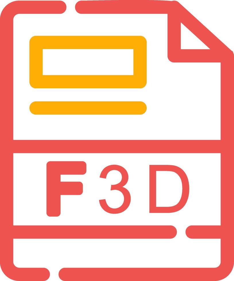 F3D Creative Icon Design vector