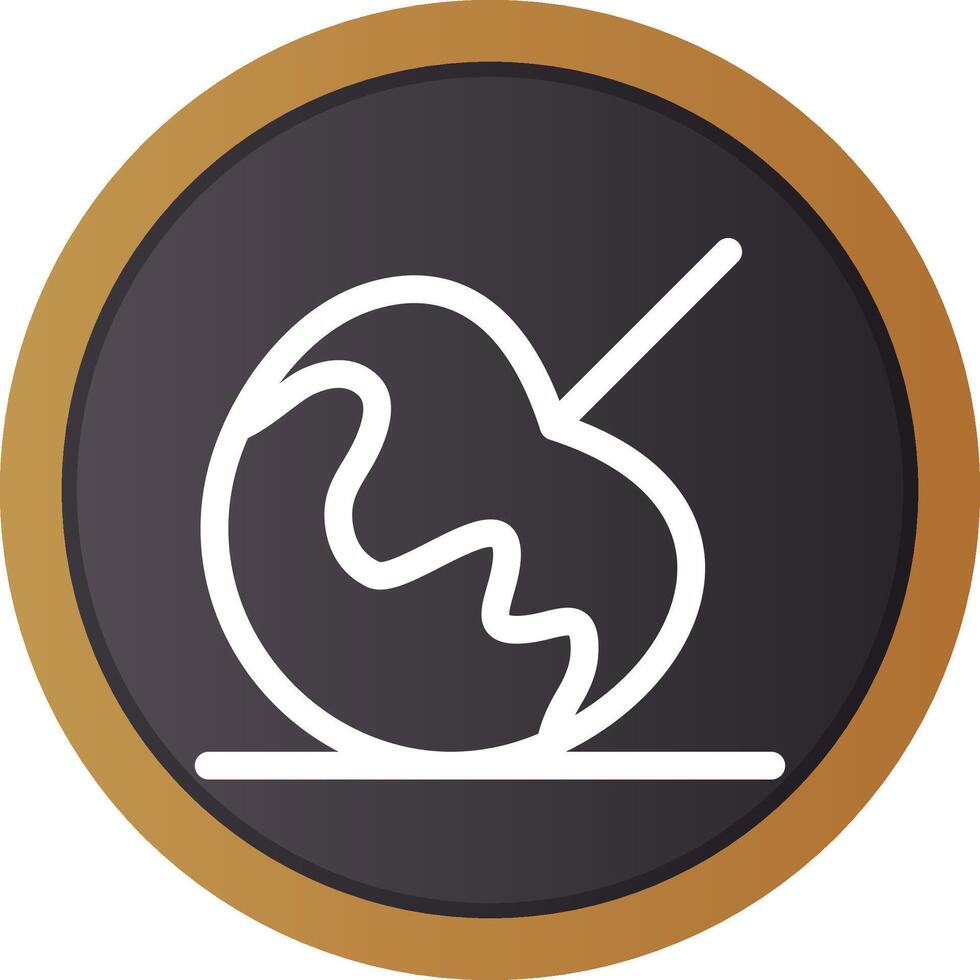 Caramel Apple Creative Icon Design vector