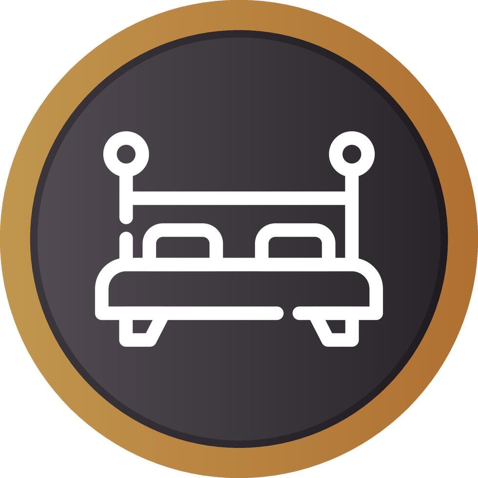 diseño de icono creativo de cama doble vector