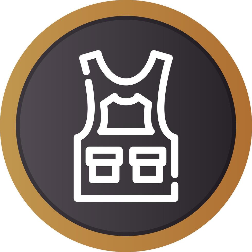 Bulletproof Vest Creative Icon Design vector