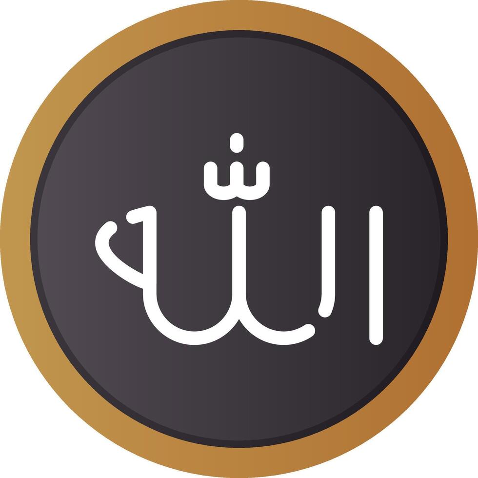fe en el diseño de iconos creativos de allah vector