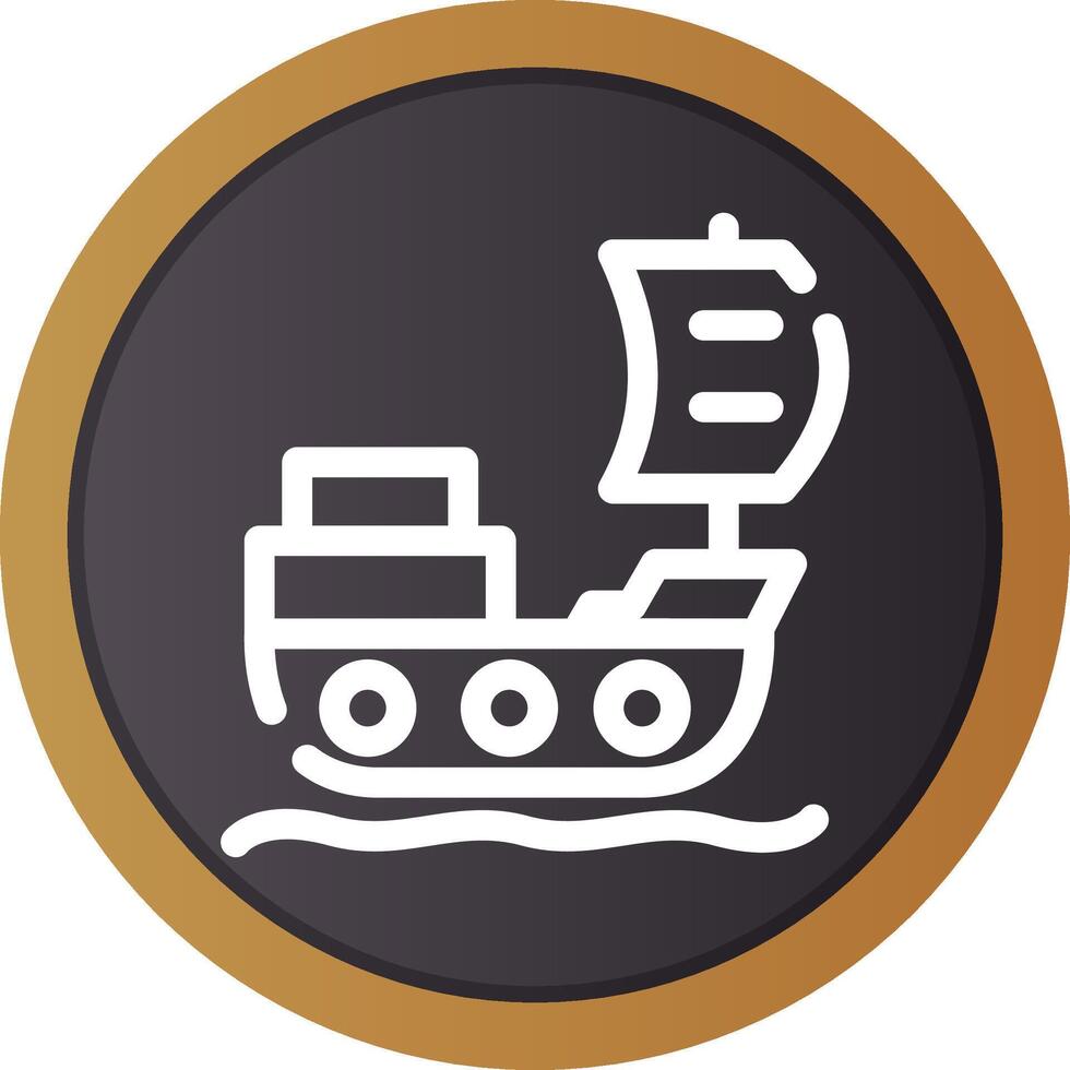 Pirate Ship Creative Icon Design vector