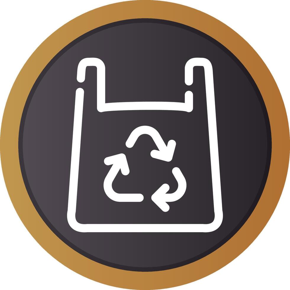 Recycled Plastic Bag Creative Icon Design vector