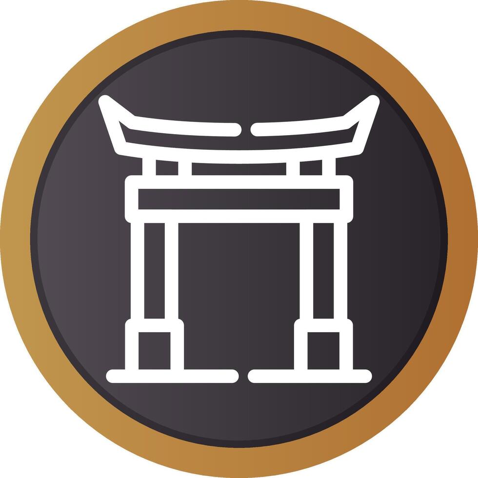 diseño de icono creativo de puerta torii vector