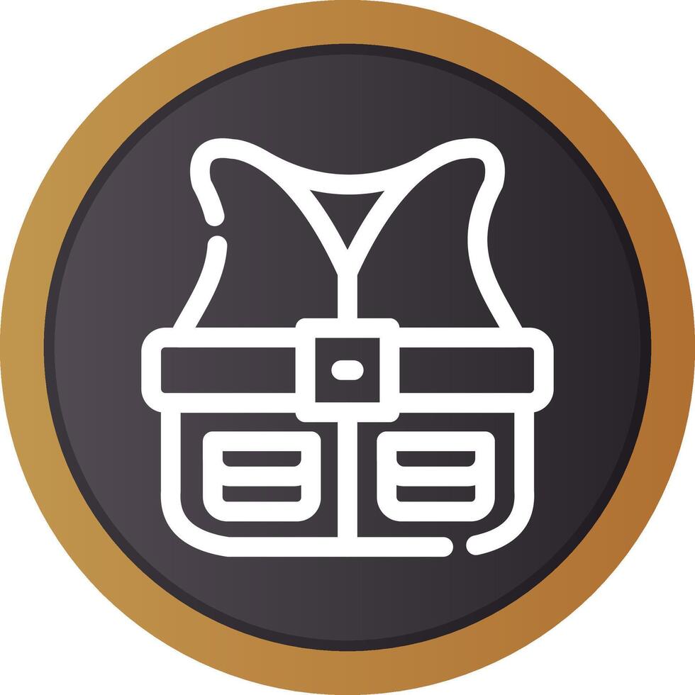 Fishing Vest Creative Icon Design vector