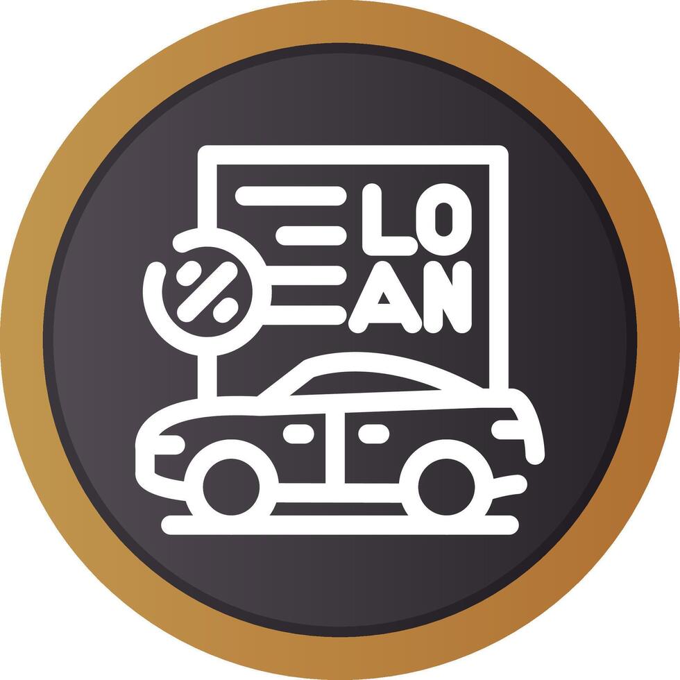 Car Loan Creative Icon Design vector