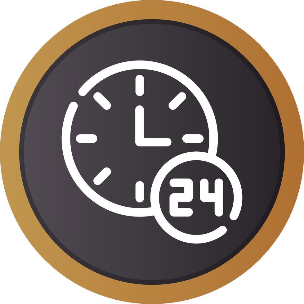 24 Hours Support Creative Icon Design vector