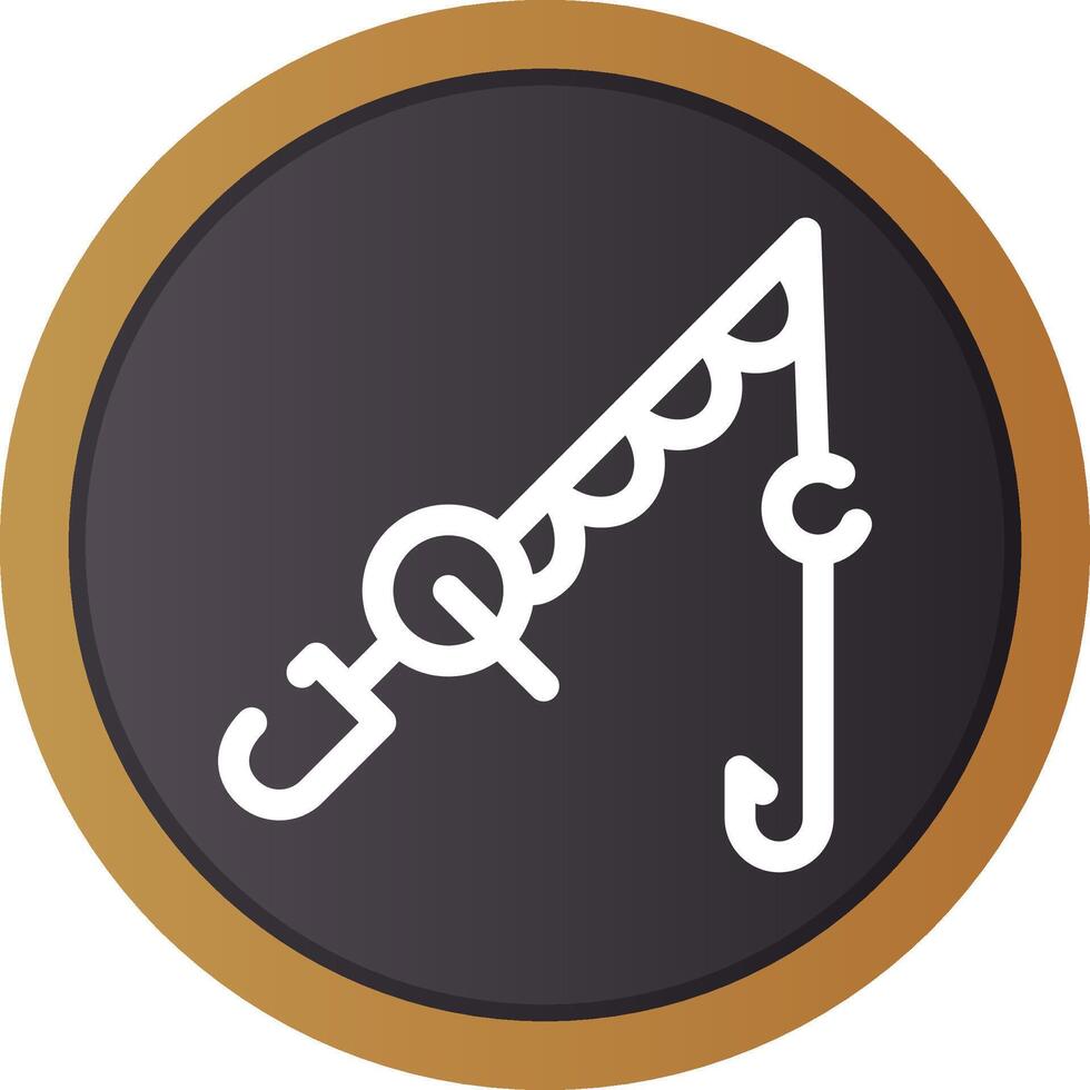 Fishing Rod Creative Icon Design vector