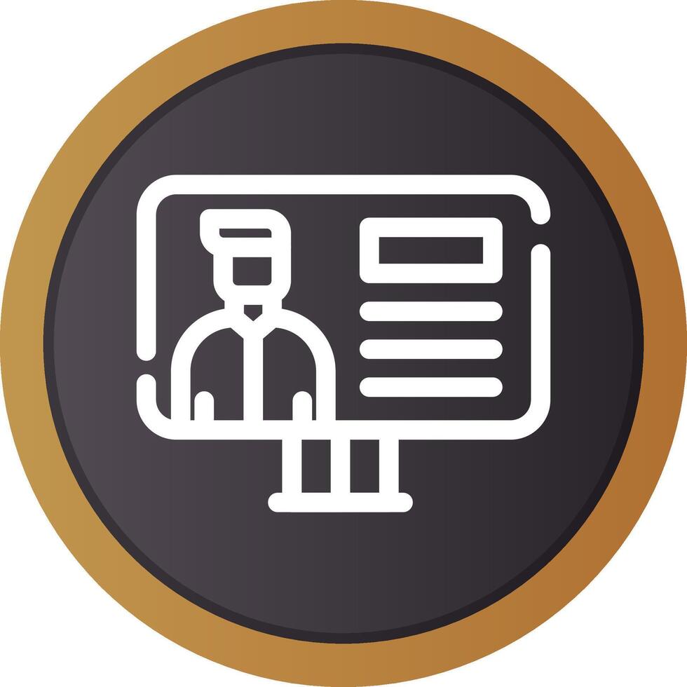 Online Lecture Creative Icon Design vector