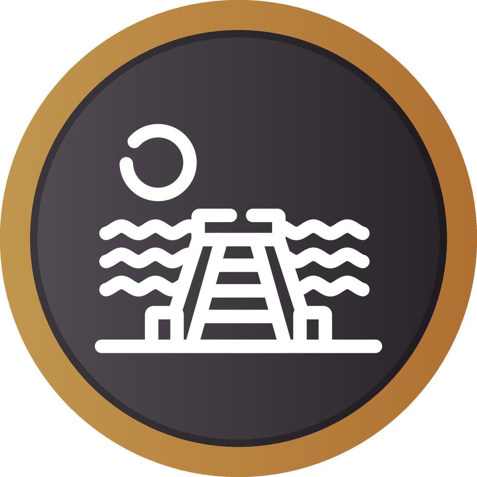 Dock Landscape Creative Icon Design vector