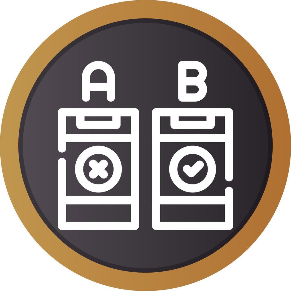 AB Testing Creative Icon Design vector