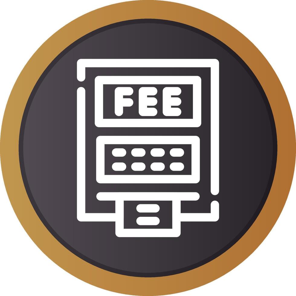 ATM Fees Creative Icon Design vector