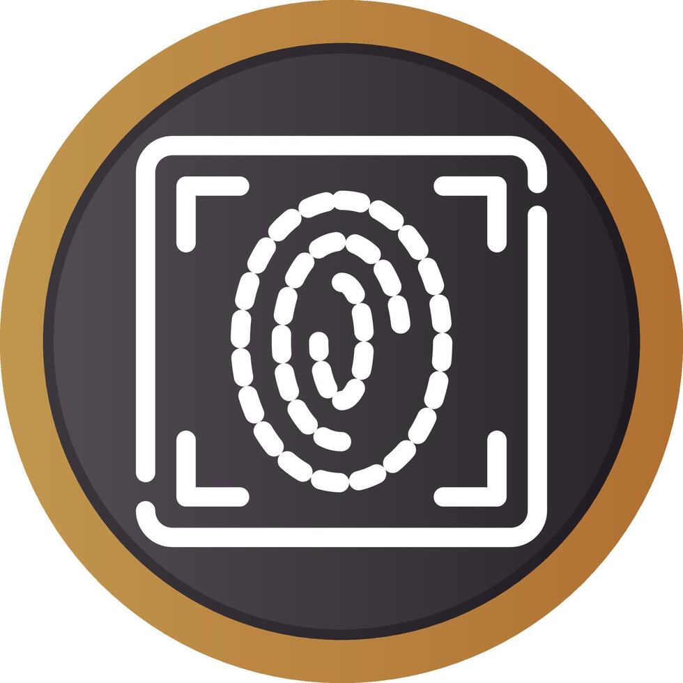 Fingerprint Scan Creative Icon Design vector