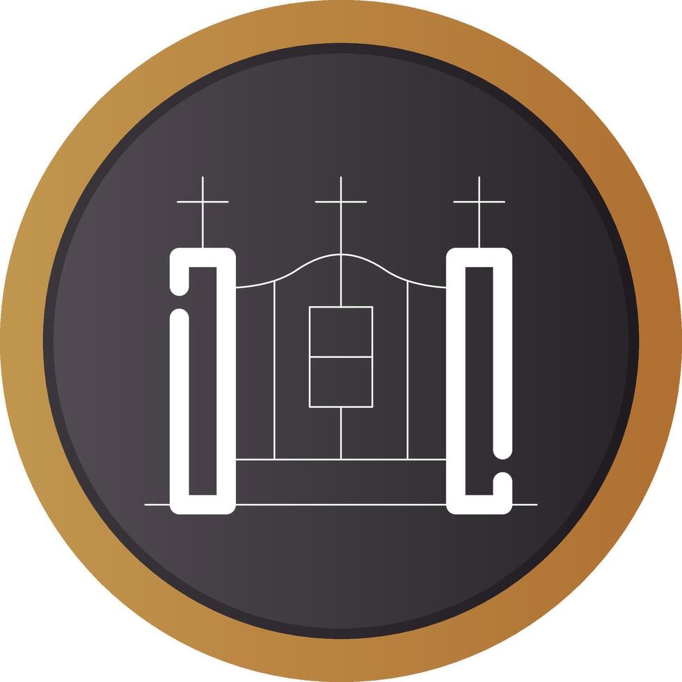 Cemetery Gate Creative Icon Design vector