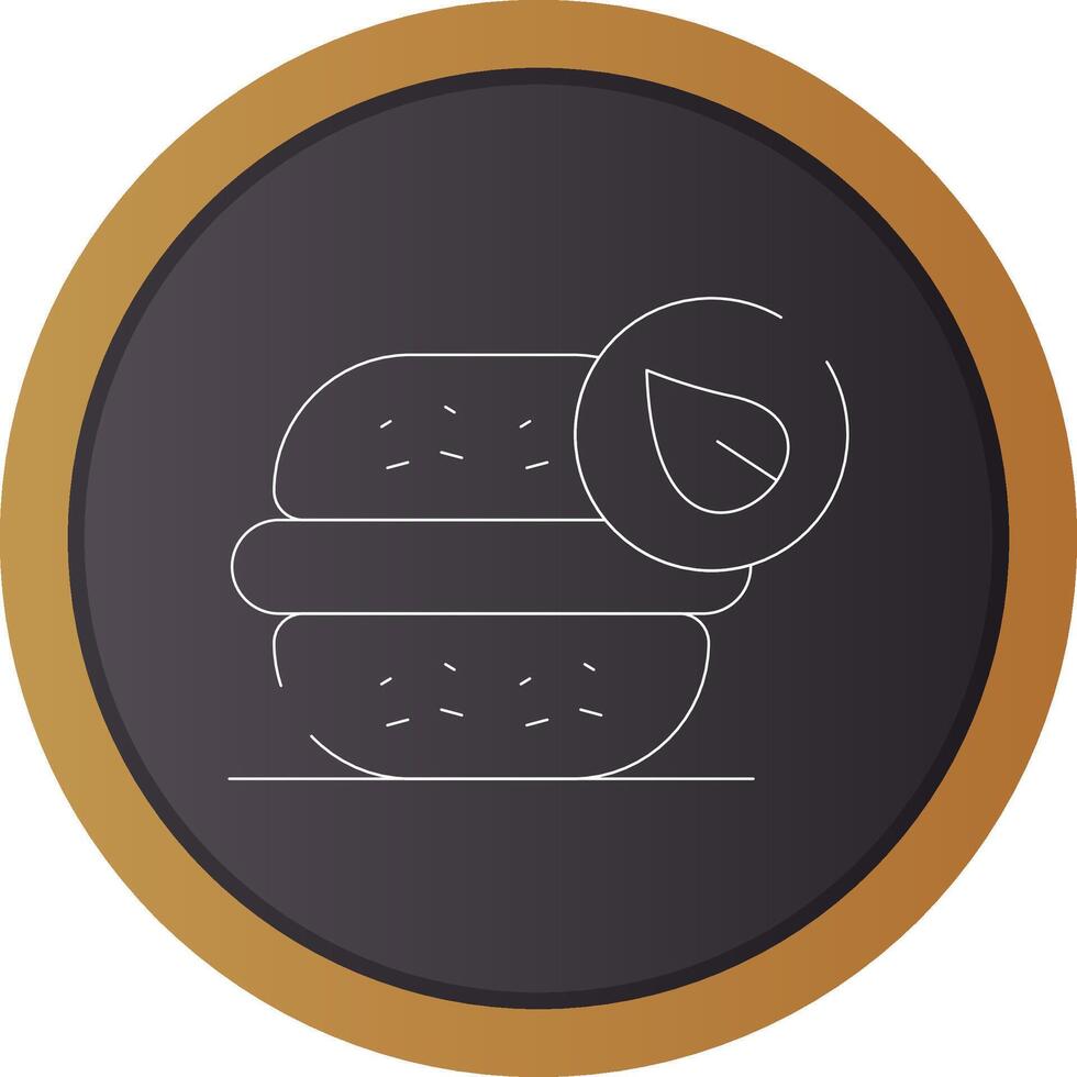 Vegan Burger Creative Icon Design vector