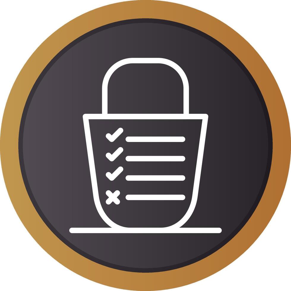 Bucket List Creative Icon Design vector