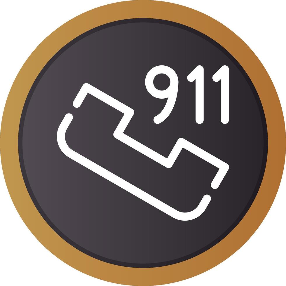 Call 911 Creative Icon Design vector