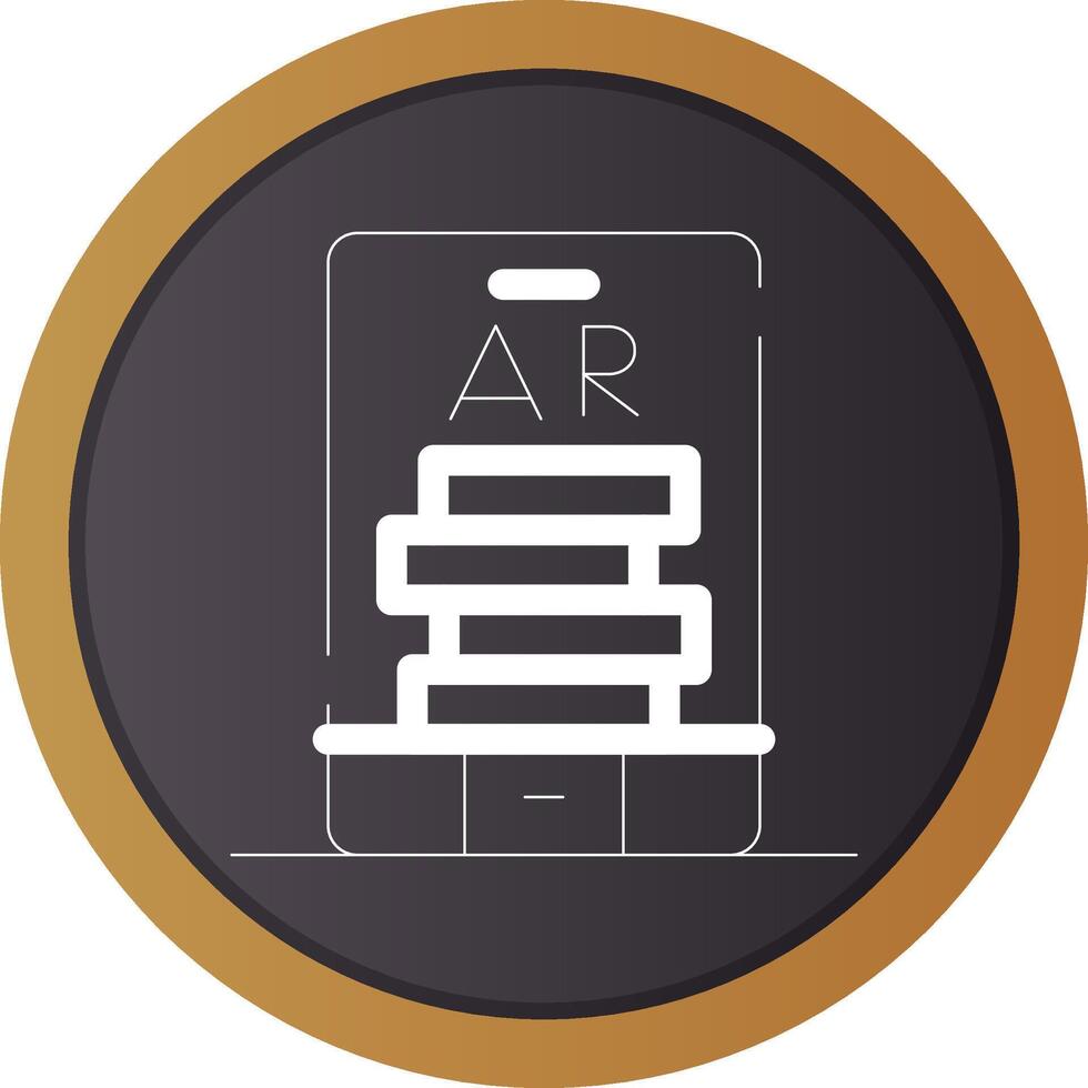 Ar Tumbling Blocks Creative Icon Design vector