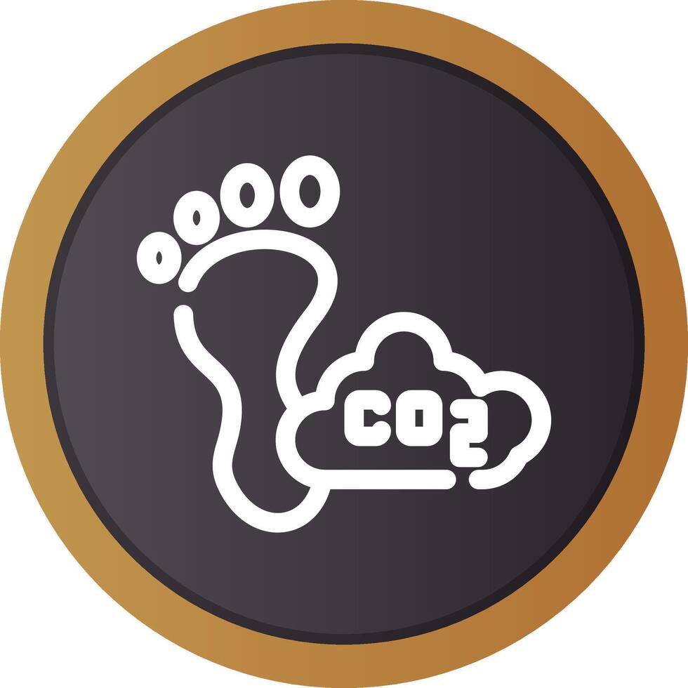 Carbon Footprint Creative Icon Design vector