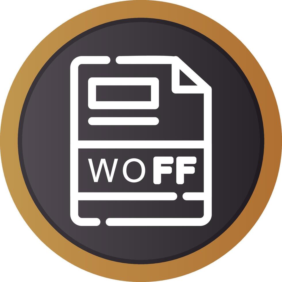 WOFF Creative Icon Design vector