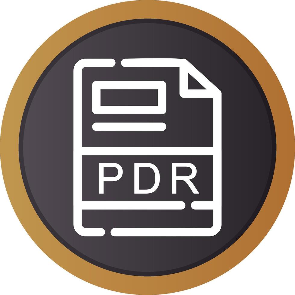 PDR Creative Icon Design vector