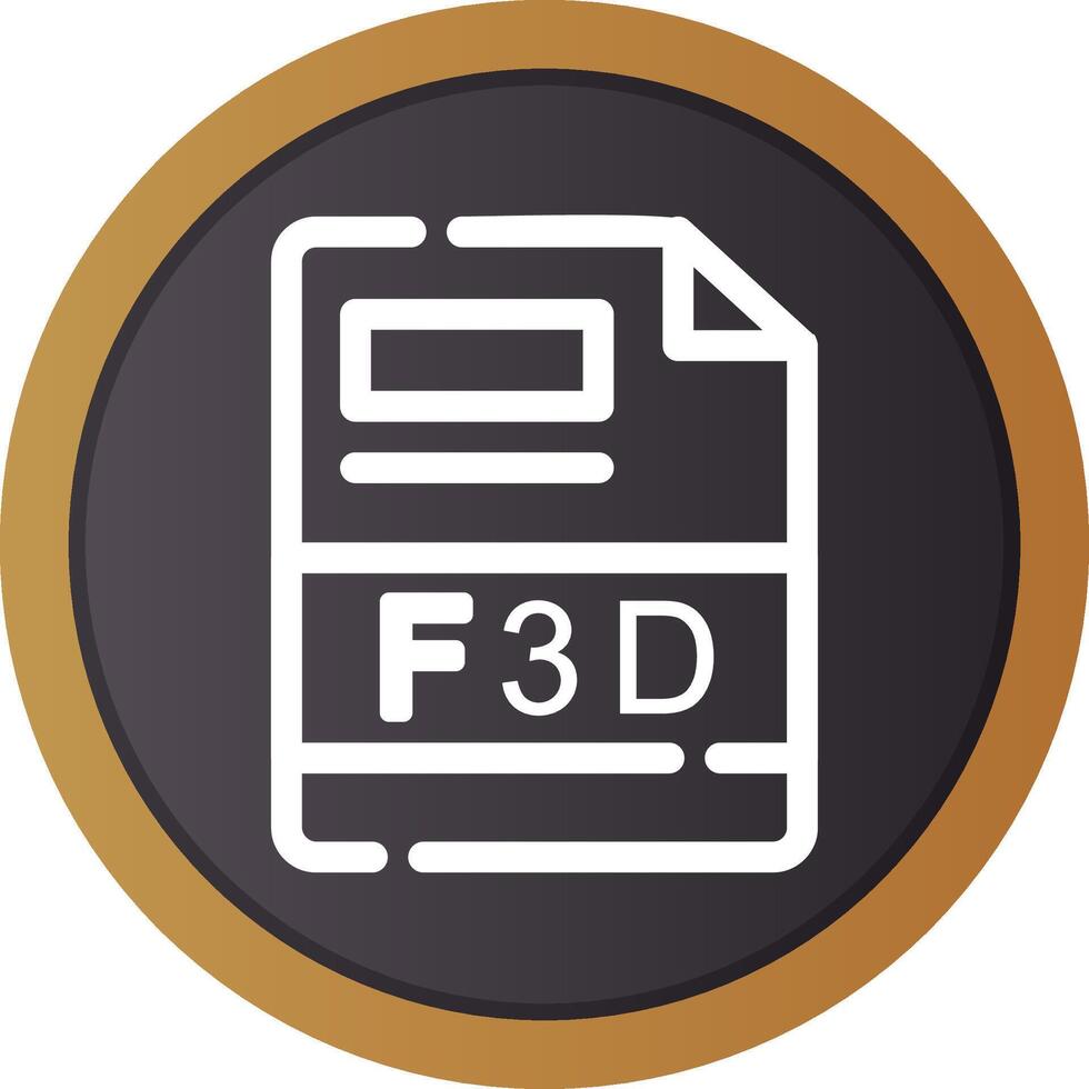 F3D Creative Icon Design vector