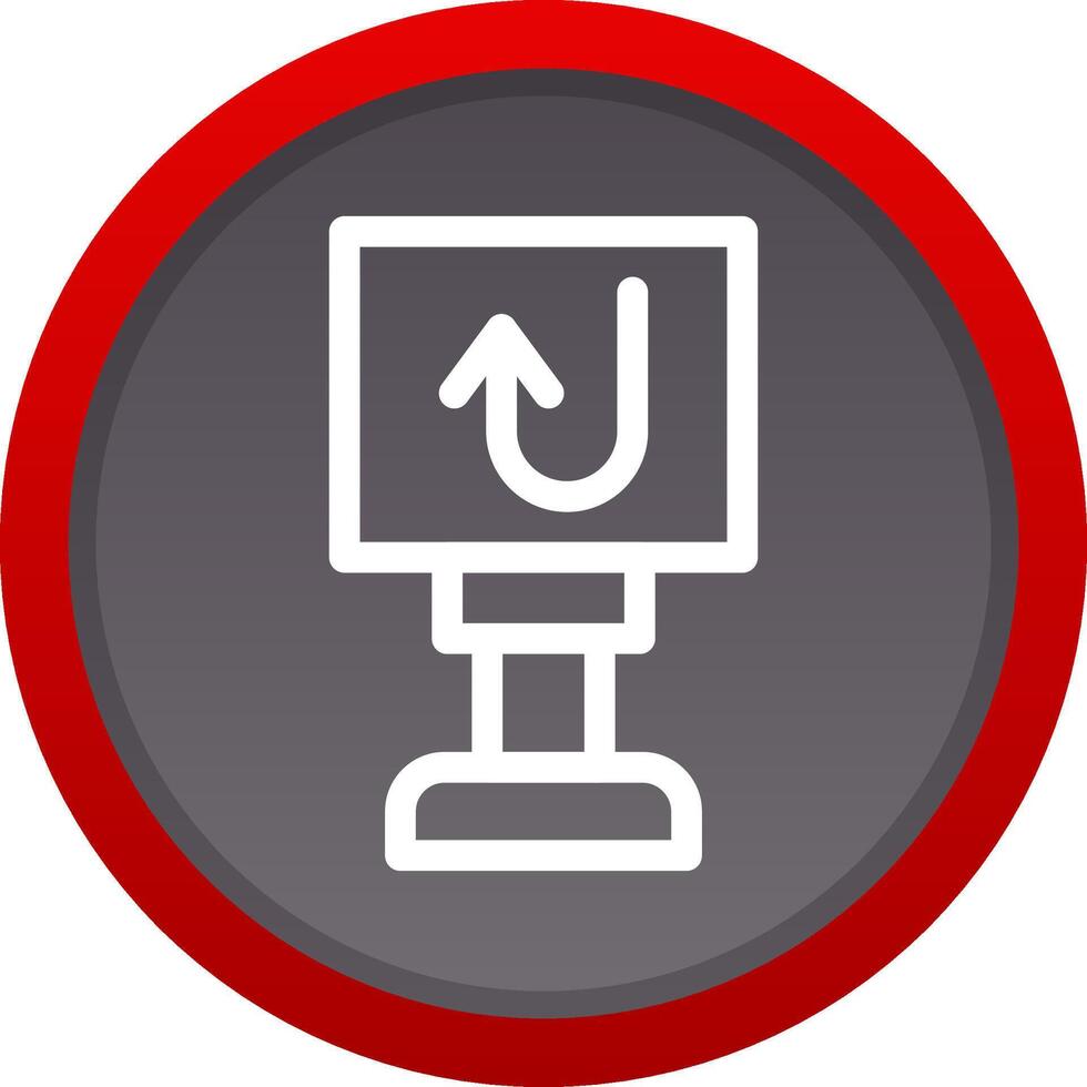 U Turn Creative Icon Design vector