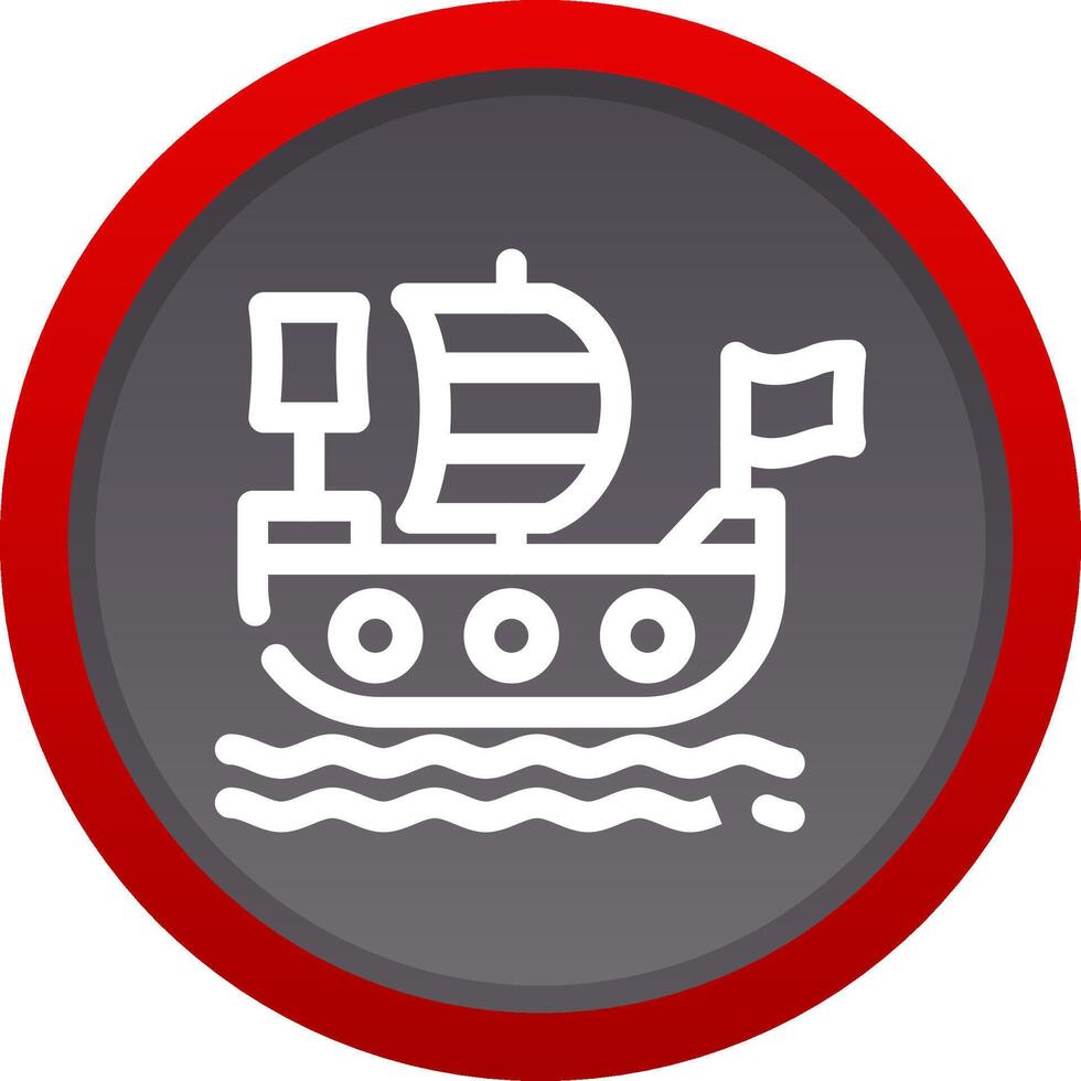 Pirates Ship Creative Icon Design vector