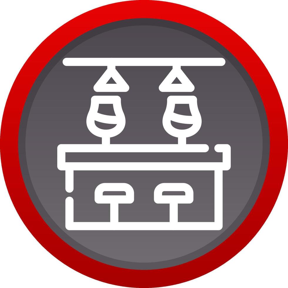 Bar Counter Creative Icon Design vector