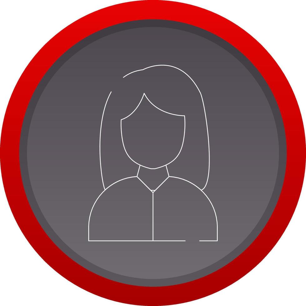 Female Worker Creative Icon Design vector