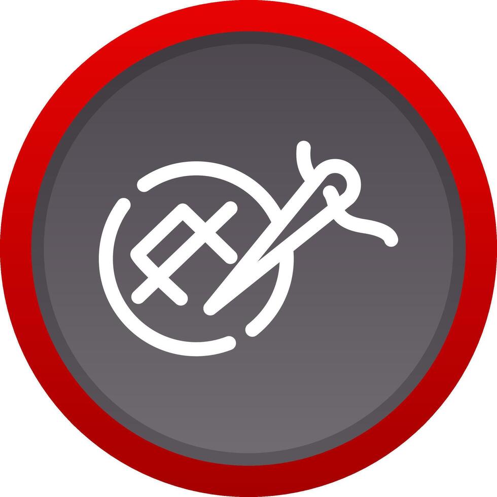 Embroidery Creative Icon Design vector