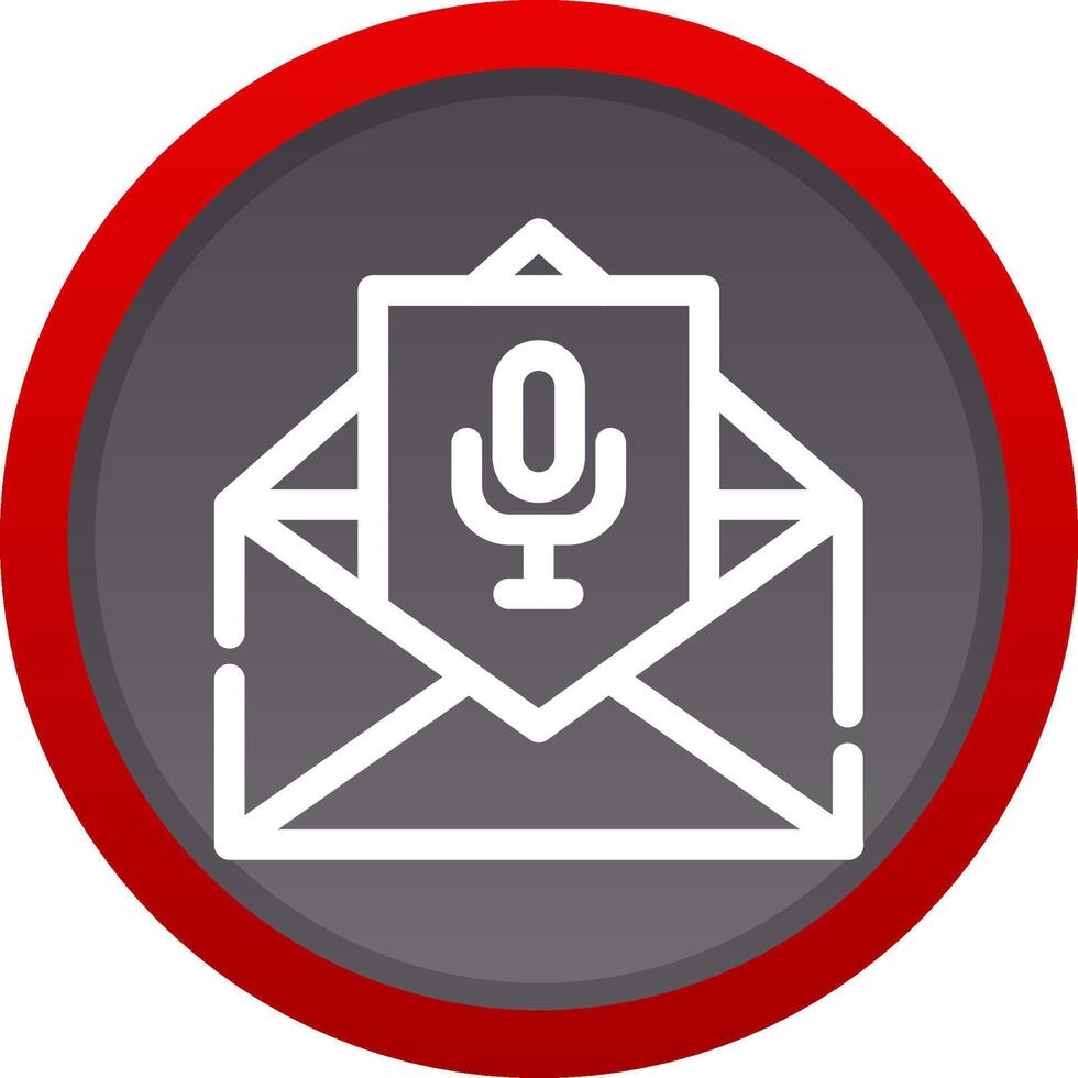 Voice Email Creative Icon Design vector