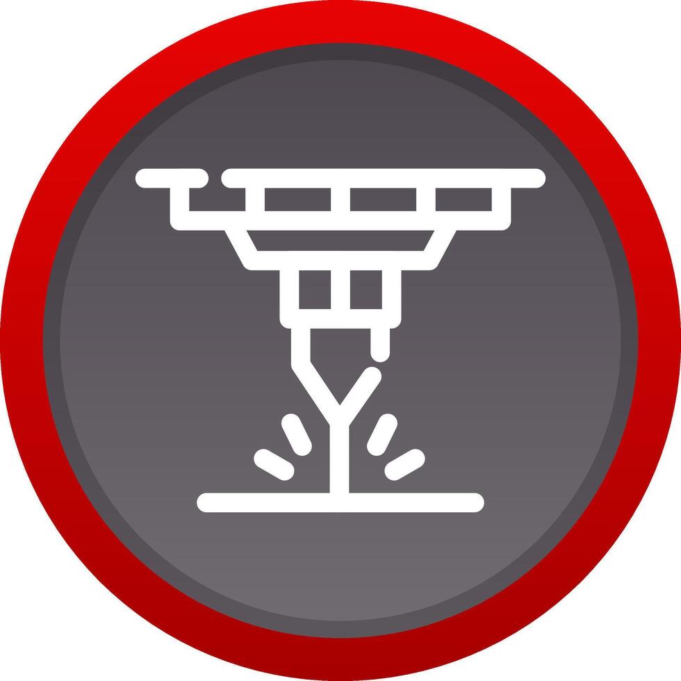 Water Cutting Machine Creative Icon Design vector