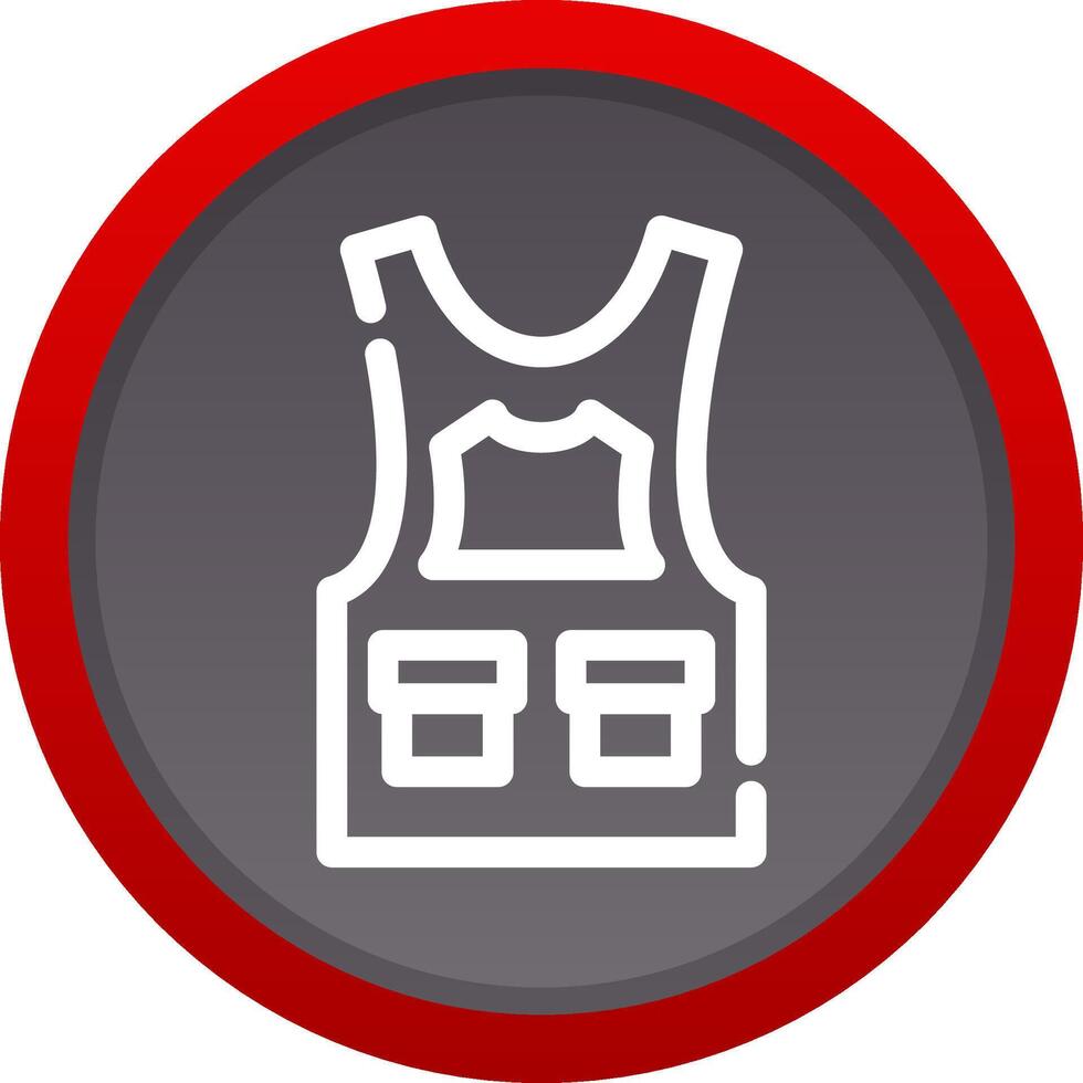 Bulletproof Vest Creative Icon Design vector