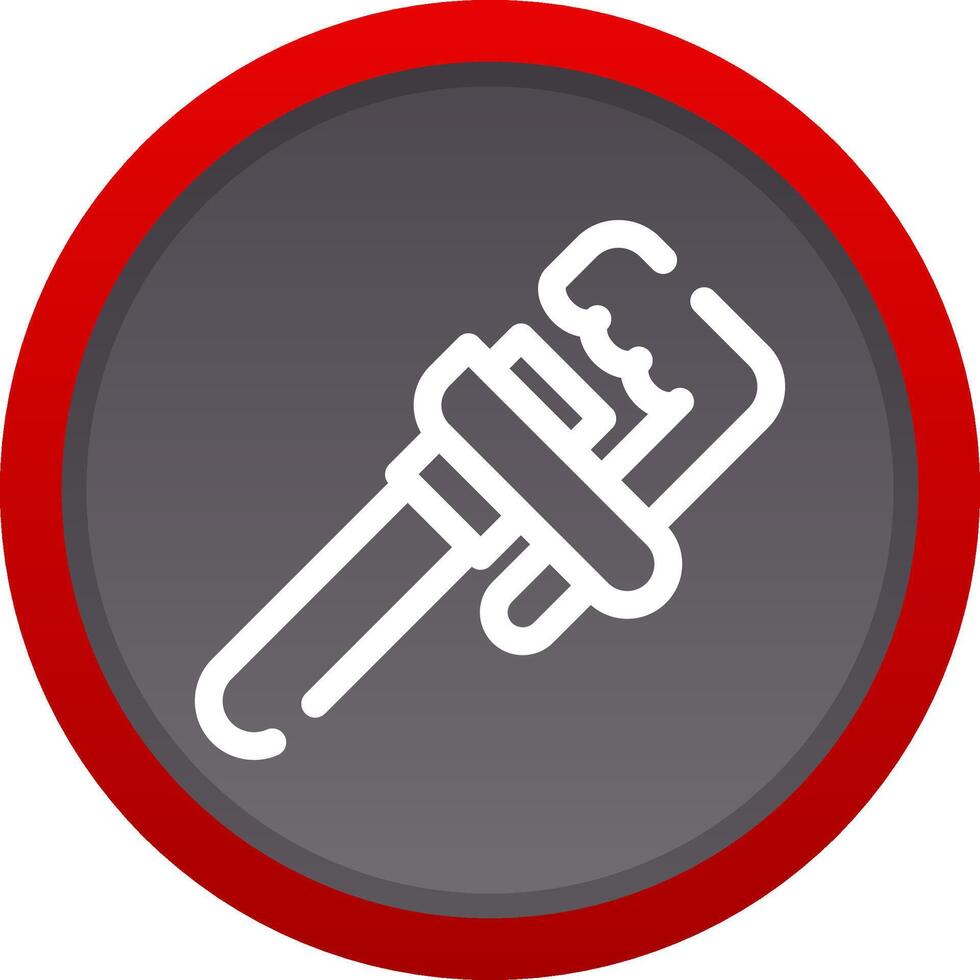 Pipe Wrench Creative Icon Design vector