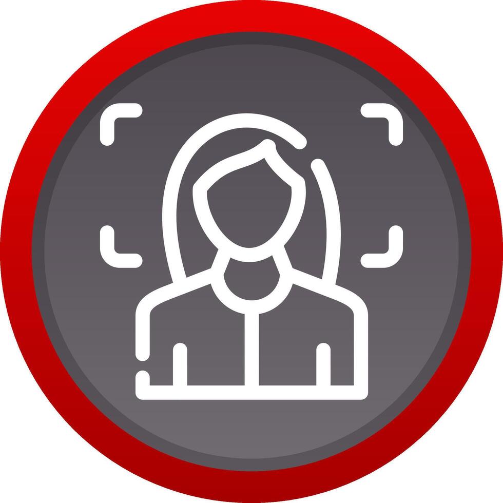 Facial Recognition Creative Icon Design vector