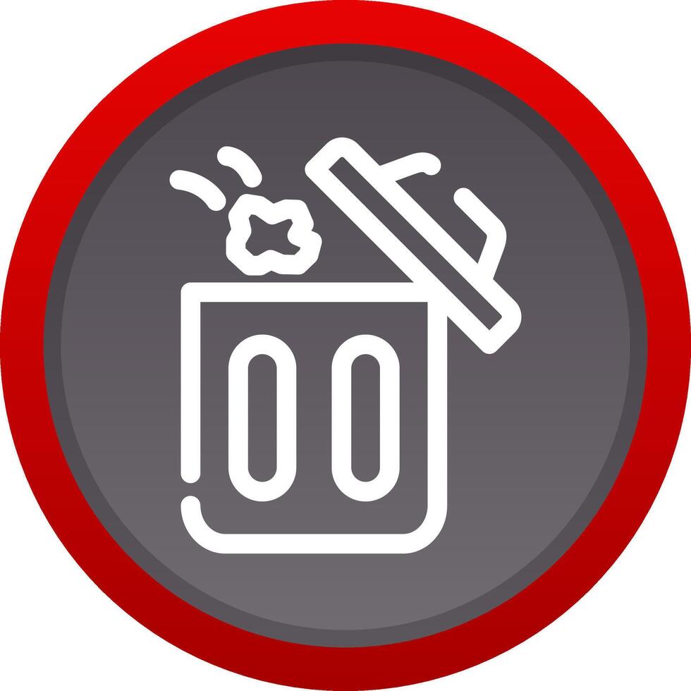 Throwing Trash Creative Icon Design vector