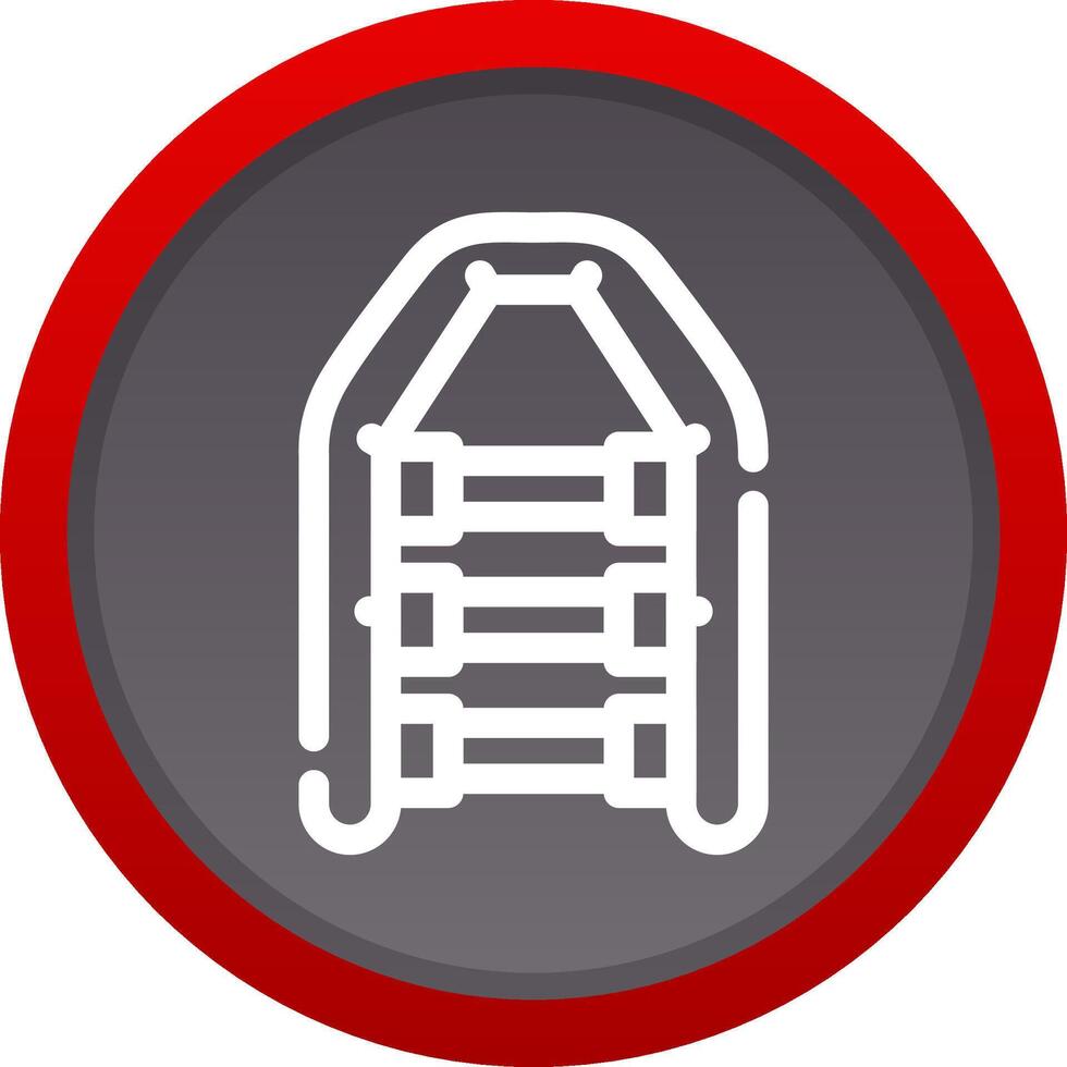 Inflatable Boat Creative Icon Design vector