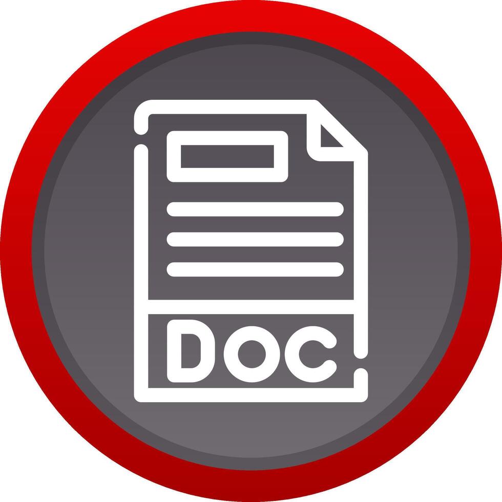 Doc File Format Creative Icon Design vector