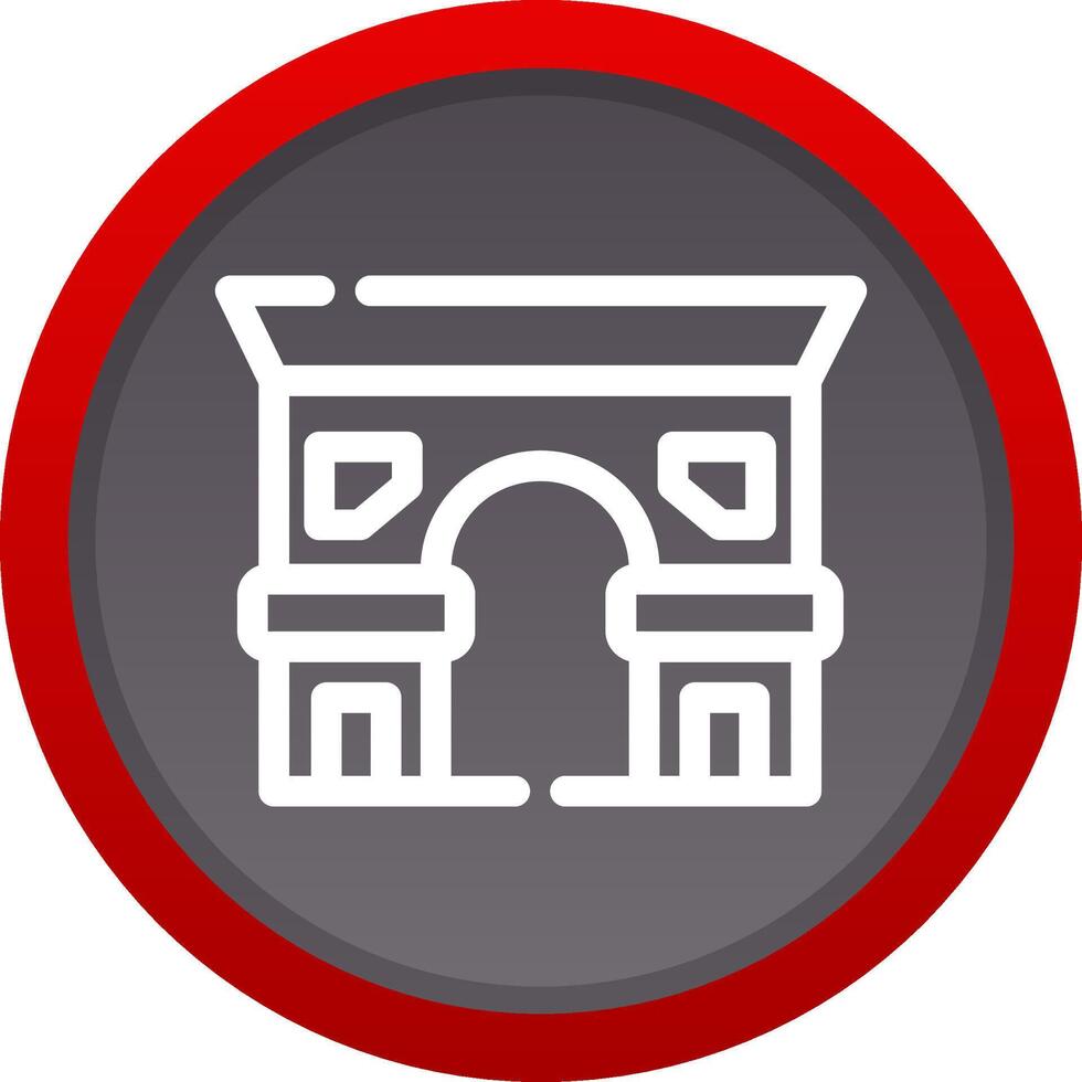 Arc De Triomphe Creative Icon Design vector