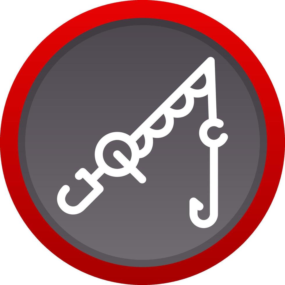 Fishing Rod Creative Icon Design vector