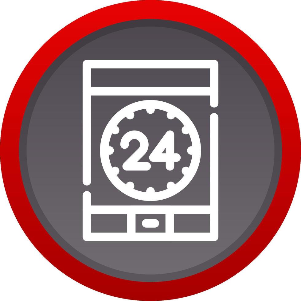 24 Hour Service Creative Icon Design vector