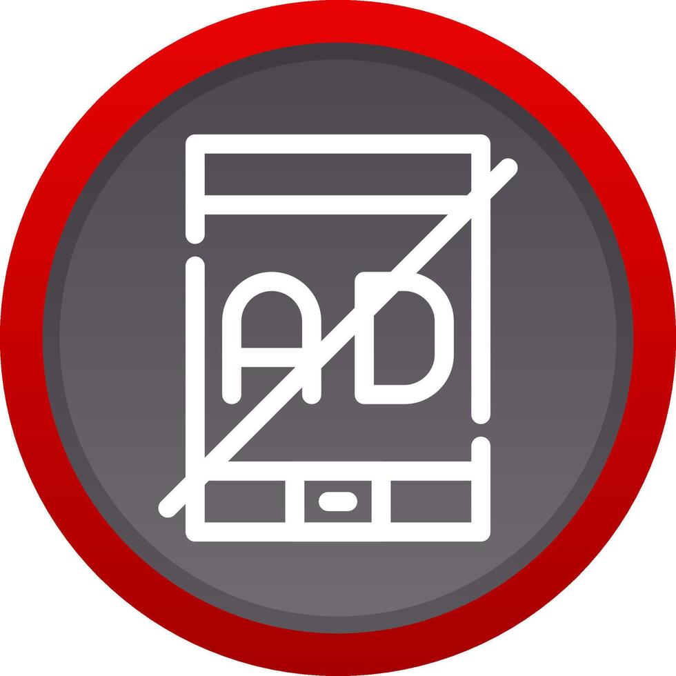 No Ad Creative Icon Design vector