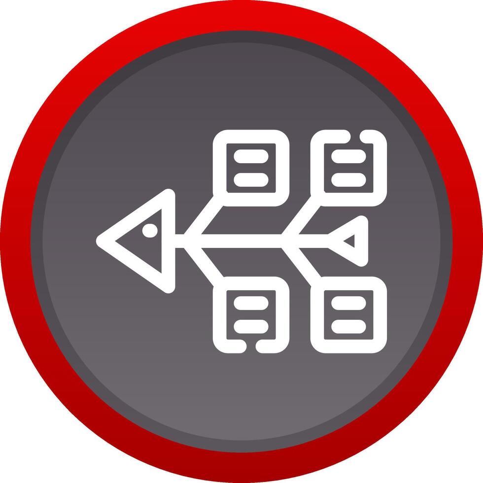 Fishbone Diagram Creative Icon Design vector